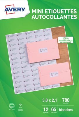 Papier créatif AVERY 780 Mini-etiquettes
