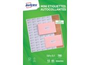 Papier créatif AVERY 780 Mini-etiquettes