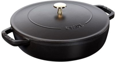 Sauteuse STAUB Chistera 24cm noir mat