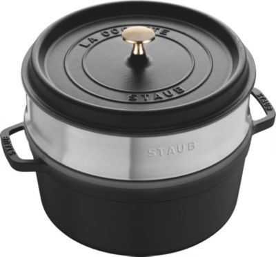 Cocotte ZWILLING 24 cm avec panier vapeur, Fonte