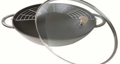 Wok STAUB gris graphite  Ø37cm