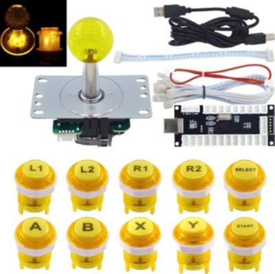 Kit d'accessoires KUBII Boutons & joystick Jaune -  Raspberry Pi