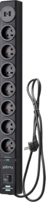 Multiprise BRENNENSTUHL 7 Voies Parafoudre Type E avec 2 USB