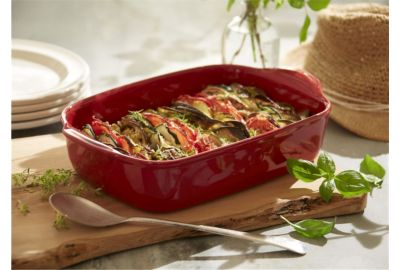 Plat au four EMILE HENRY rectangulaire 43x27cm Grand Cru rouge