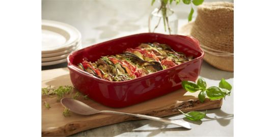 Plat au four EMILE HENRY rectangulaire 43x27cm Grand Cru rouge