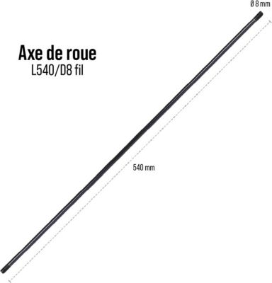 Ustensile barbecue SOMAGIC Axe de roue L540 d8 fil