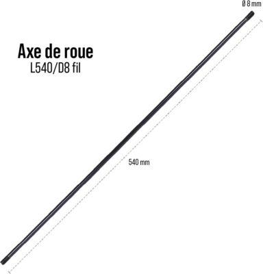 Ustensile barbecue SOMAGIC Axe de roue L540 d8 fil