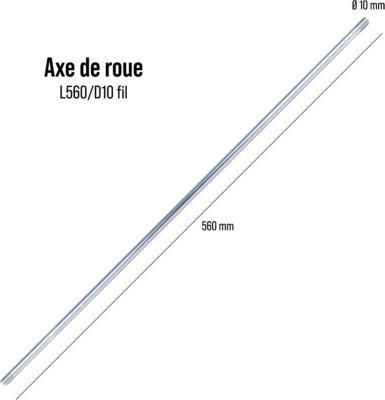 Ustensile barbecue SOMAGIC Axe de roue L560 d10 fil