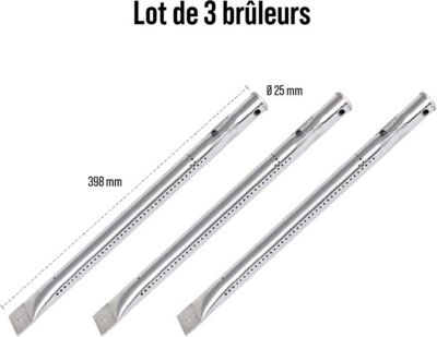 Ustensile barbecue SOMAGIC Lot 3 brûleurs