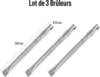 Ustensile barbecue SOMAGIC Lot 3 brûleurs