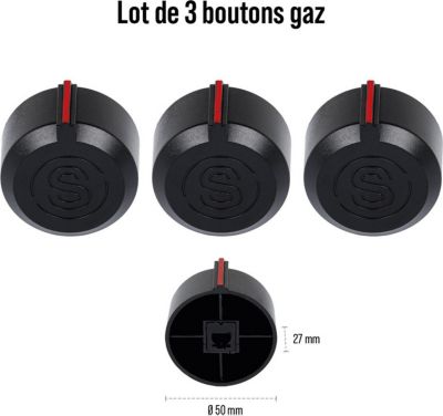 Ustensile barbecue SOMAGIC Lot 3 boutons de reglege universel  ø5 c