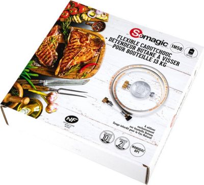 Ustensile barbecue SOMAGIC Kit Flexible + détendeur pour butane