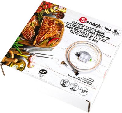 Ustensile barbecue SOMAGIC Kit butane Flexible embouts à visser + d