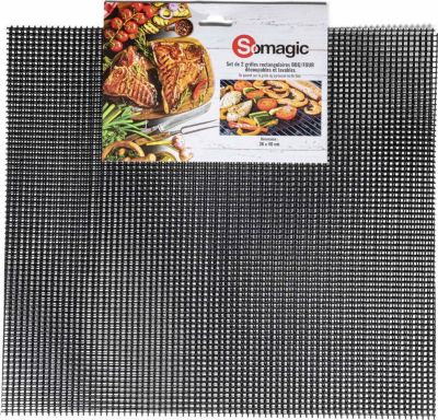 Ustensile barbecue SOMAGIC Lot de 2 Grilles Lavable et Découpable 3