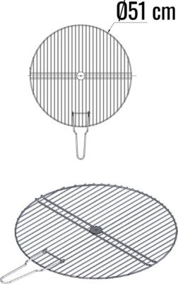 Ustensile barbecue SOMAGIC Grille ronde simple – Ø 51 cm