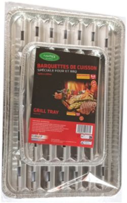 Barquette aluminium FLAMUP barquette de cuisson alu x5 moyen x5 XL