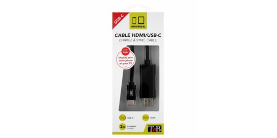 Câble HDMI TNB vers USB-C  - 2M noir