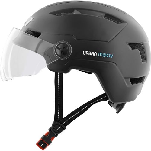 Casque avec visière et éclairage LED à l'arrière pour vélo électrique