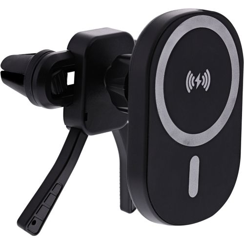 Accezz Support de téléphone pour voiture pour iPhone 12 - Chargeur sans fil  - Grille d'aération - Noir