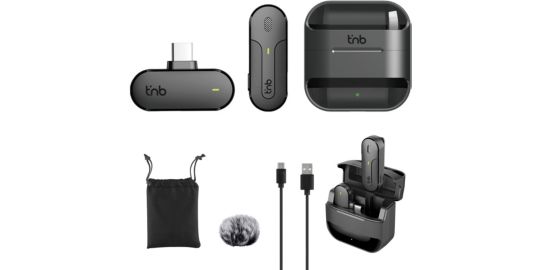 Micro cravate sans fil TNB sans fil avec boitier de charge noir