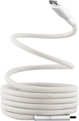 Câble de charge TNB USB-C/USB-C 1.5m gaine aimantée blanc