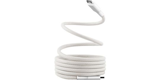 Câble de charge TNB USB-C/USB-C 1.5m gaine aimantée blanc