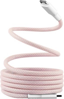Câble de charge TNB USB-C/USB-C 1.5m gaine aimantée rose