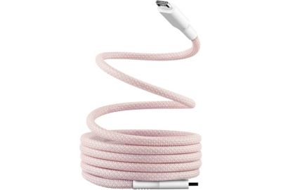 Câble de charge TNB USB-C/USB-C 1.5m gaine aimantée rose