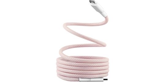 Câble de charge TNB USB-C/USB-C 1.5m gaine aimantée rose
