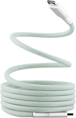 Câble de charge TNB USB-C/USB-C 1.5m gaine aimantée vert