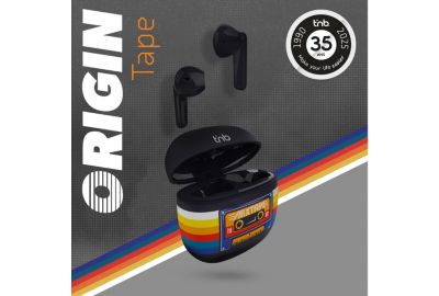 Ecouteurs TNB TAPE noir avec boitier de charge