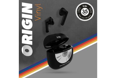 Ecouteurs TNB VINYLE noir avec boitier de charge
