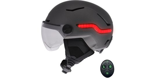Casque TNB à LED feu de frein auto Taille M gris