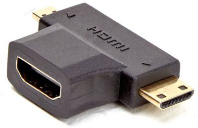 Adaptateur HDMI/Micro HDMI/Mini HDMI D2 Micro HDMI + mini HDMI male Adaptateur HDMI/Micro HDMI/Mini HDMI D2 Micro HDMI + mini HDMI male