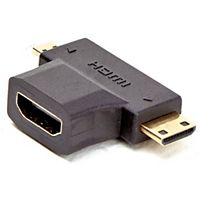 Adaptateur HDMI/Micro HDMI/Mini HDMI D2 Micro HDMI + mini HDMI male