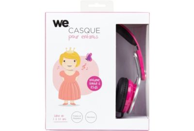 Casque micro WE enfant ROSE 3-10 ans réglable
