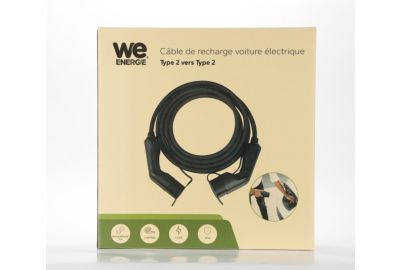Câble charge WE Rallonge 5m - T2 monophasé 32A/7.2kW