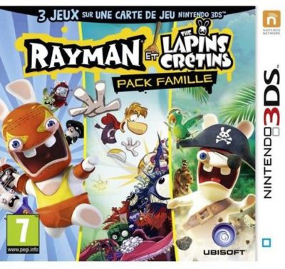 Jeu 3DS UBISOFT Rayman & The Lapins Crétins Pack Famille Reconditionné