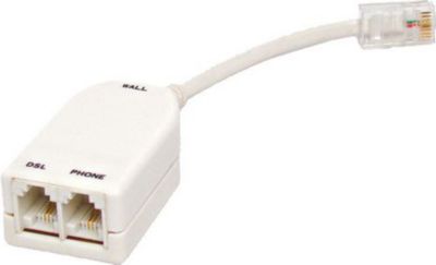 Câble Ethernet MOOOV Filtre ADSL 1 RJ45/2 RJ11 - blanc