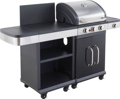 Barbecue gaz COOK'IN GARDEN Barbecue au gaz FIDGI 3 avec desserte