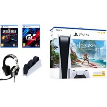Console SONY PS5 Horizon+ 2 jeux+dock charge+ casque