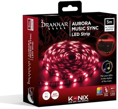 Ruban LED KONIX DRAKKAR AURORA MUSIC LED STRIP 5M