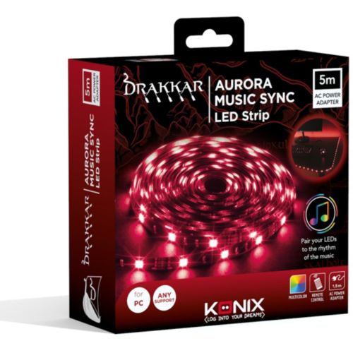 Bande LED Konix - Drakkar Aurora - 3 m - Boutique Gamer