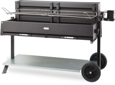Barbecue charbon LE MARQUIER + Chariot Exception Mechoui 120*32 Noir