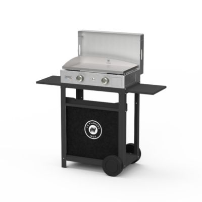 Plancha gaz LE MARQUIER Inox Duo 260 + couvercle inox