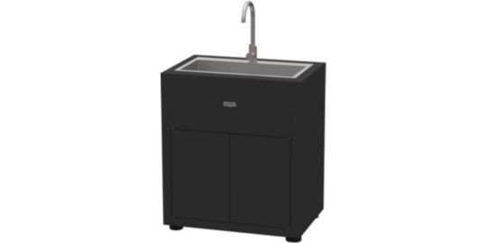 Meuble de cuisine extérieure LE MARQUIER avec evier integre 80x55 cm noir