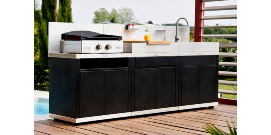 Cuisine extérieure LE MARQUIER 3 elements avec credences duo