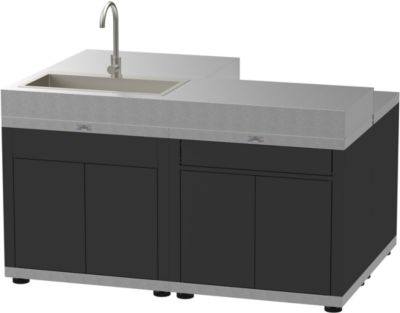 Meuble de cuisine extérieure LE MARQUIER CUISINE ILOT 4 ELEMENTS - DUO MC804ED