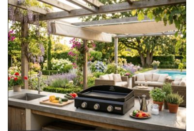Plancha gaz LE MARQUIER AMALIA 360 ACIER V3 PLEA360EV3