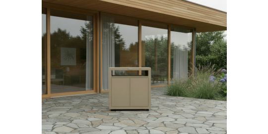 Meuble de cuisine extérieure LE MARQUIER CUISSON AVEC TABLETTE 80X55CM MC80PPLE22